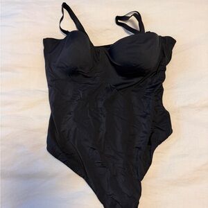 Black skims bodysuit with cups
